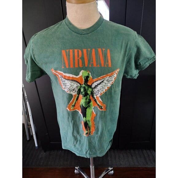 Nirvana official tshirt unisex Medium new without tags green in uetero - Picture 1 of 4